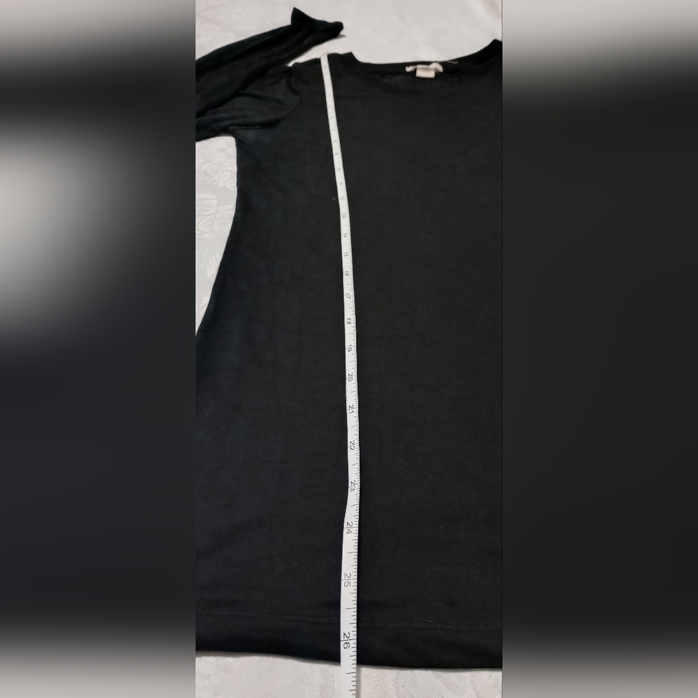 Bozzolo Black Sheer Long Sleeve Top - Picture 7 of 7